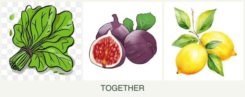 Can you plant spinach, figs and lemons together?
