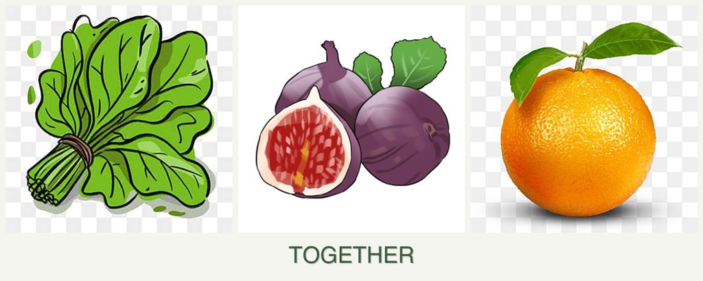 Can you plant spinach, figs and oranges together?