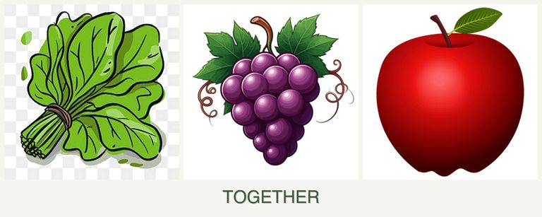 Can you plant spinach, grapes and apples together?