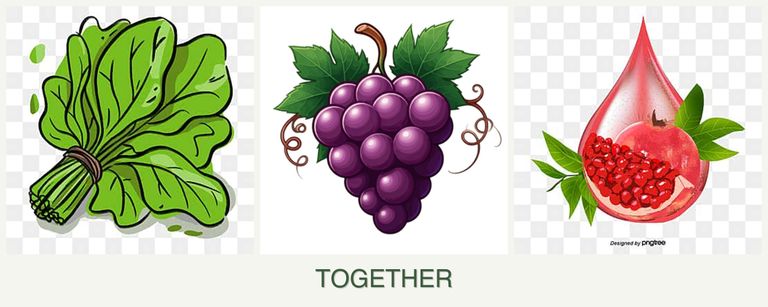 Can you plant spinach, grapes and pomegranates together?