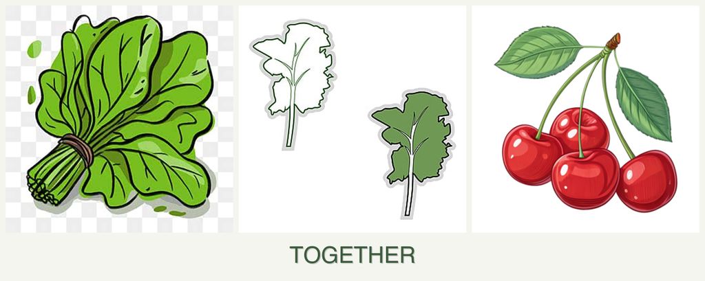 Can you plant spinach, kale and cherries together?