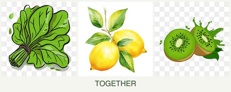 Can you plant spinach, lemons and kiwi together?