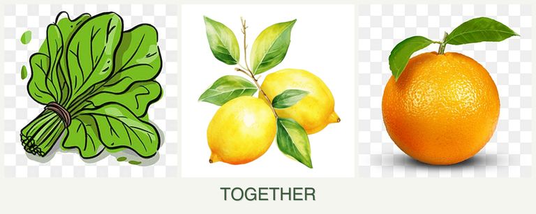 Can you plant spinach, lemons and oranges together?