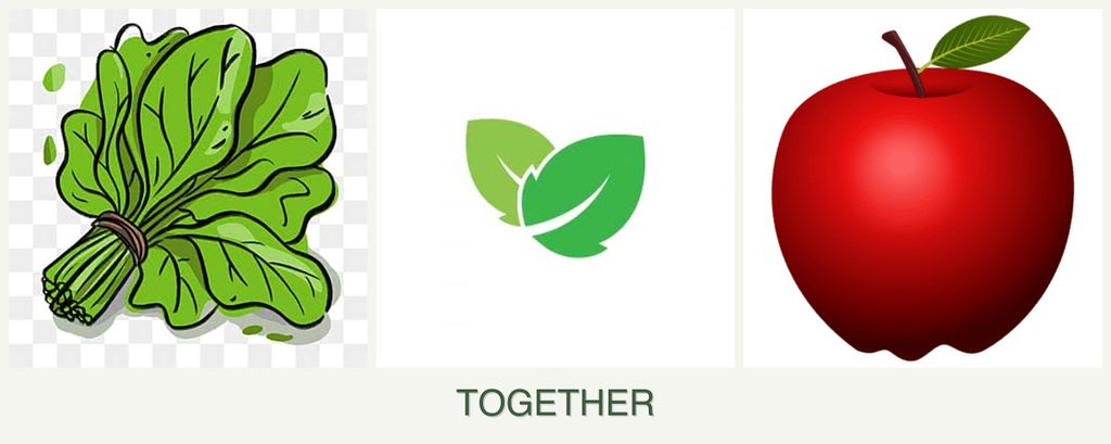 Can you plant spinach, mint and apples together?