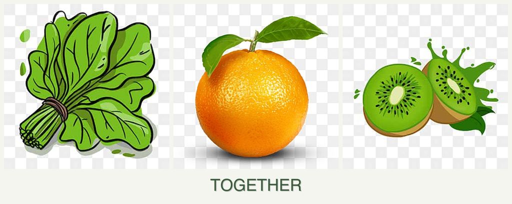 Can you plant spinach, oranges and kiwi together?