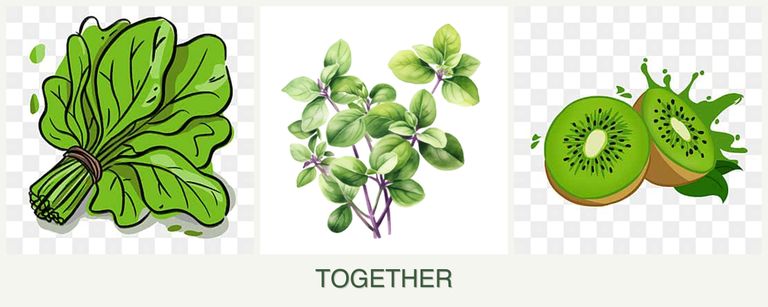 Can you plant spinach, oregano and kiwi together?