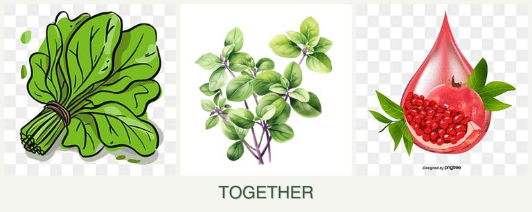 Can you plant spinach, oregano and pomegranates together?