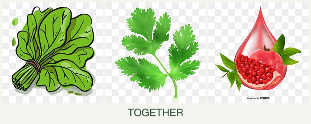 Can you plant spinach, parsley and pomegranates together?
