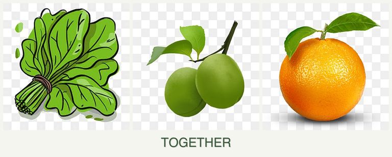 Can you plant spinach, plums and oranges together?