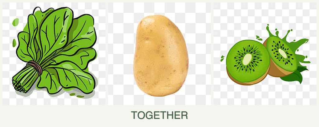 Can you plant spinach, potatoes and kiwi together?