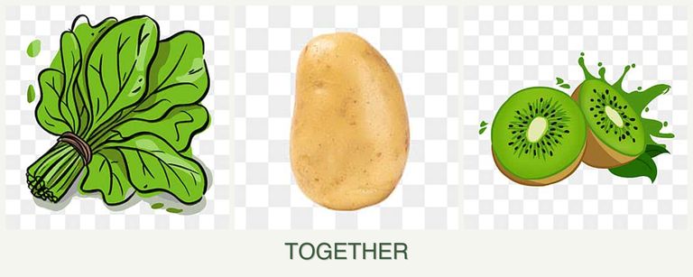Can you plant spinach, potatoes and kiwi together?