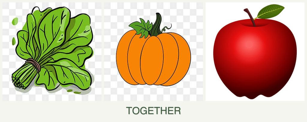 Can you plant spinach, pumpkin and apples together?