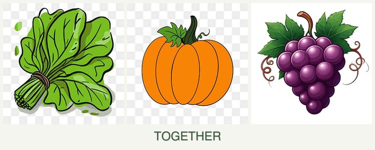 Can you plant spinach, pumpkin and grapes together?