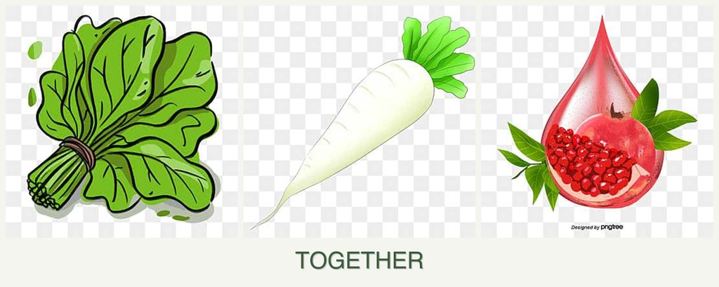 Can you plant spinach, radishes and pomegranates together?