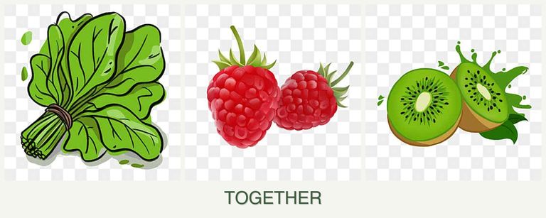 Can you plant spinach, raspberries and kiwi together?