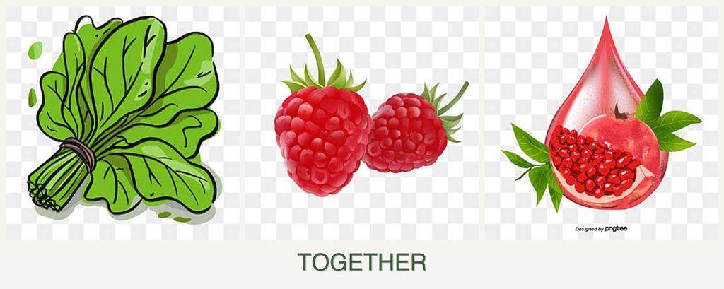 Can you plant spinach, raspberries and pomegranates together?