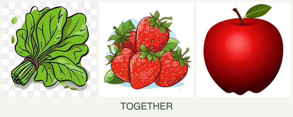 Can you plant spinach, strawberries and apples together?