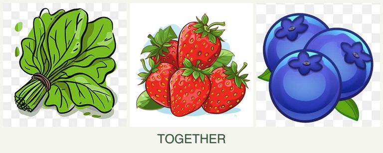 Can you plant spinach, strawberries and blueberries together?