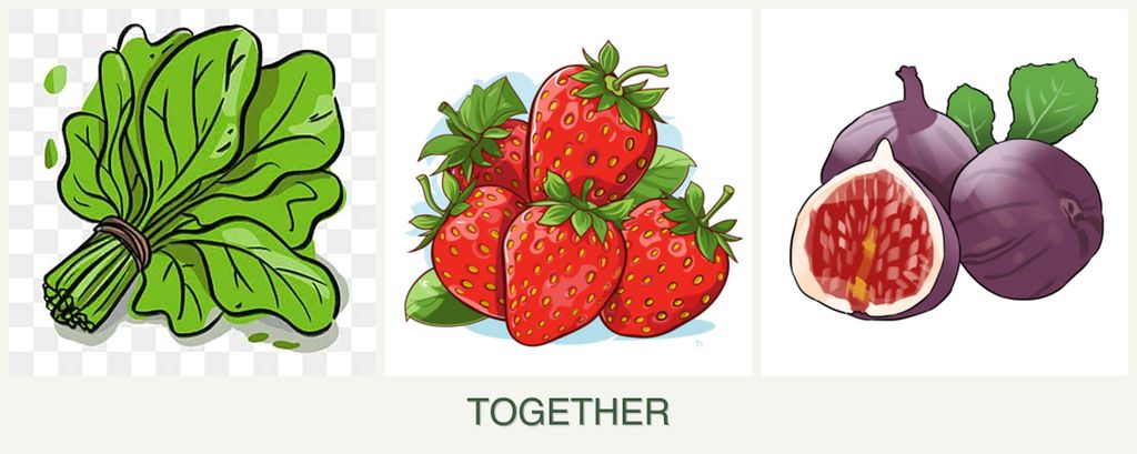 Can you plant spinach, strawberries and figs together?