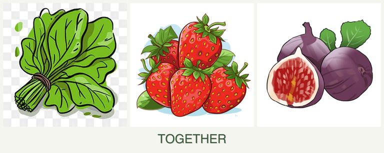 Can you plant spinach, strawberries and figs together?