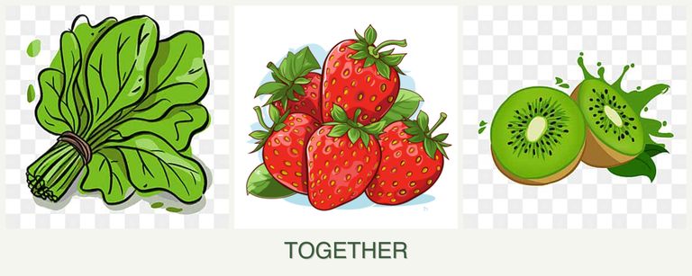 Can you plant spinach, strawberries and kiwi together?