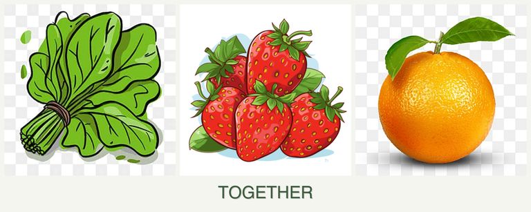 Can you plant spinach, strawberries and oranges together?