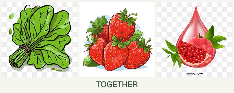 Can you plant spinach, strawberries and pomegranates together?