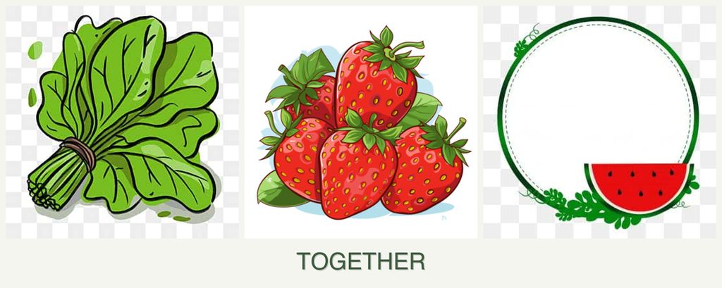 Can you plant spinach, strawberries and watermelons together?