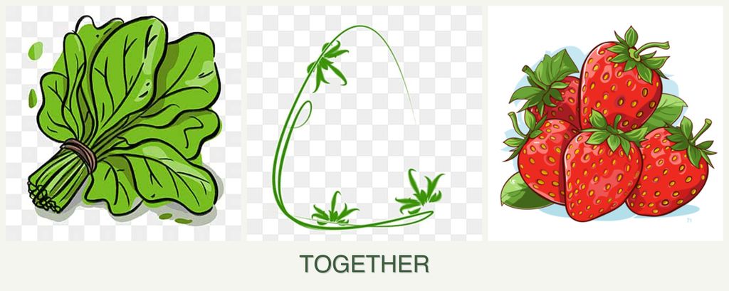Can you plant spinach, tarragon and strawberries together?