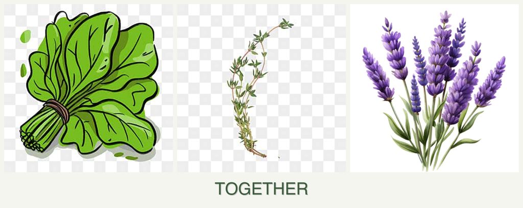 Can you plant spinach, thyme and lavender together?
