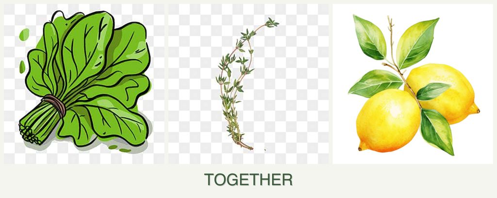 Can you plant spinach, thyme and lemons together?