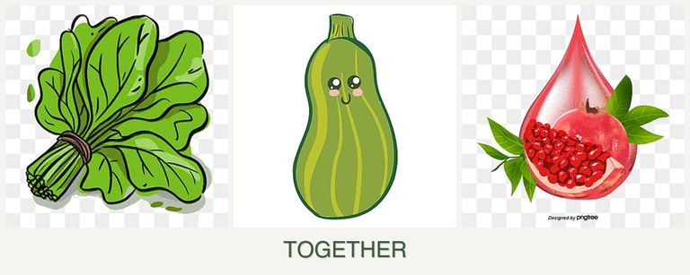 Can you plant spinach, zucchini and pomegranates together?
