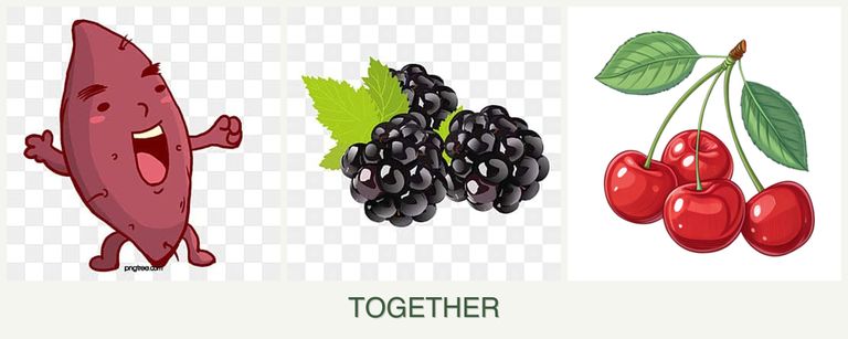 Can you plant sweet potatoes, blackberries and cherries together?