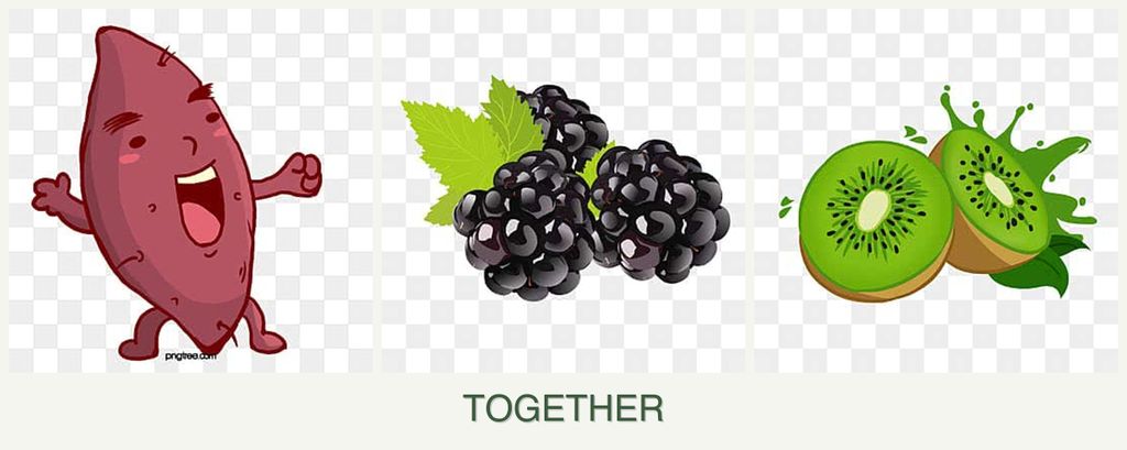 Can you plant sweet potatoes, blackberries and kiwi together?
