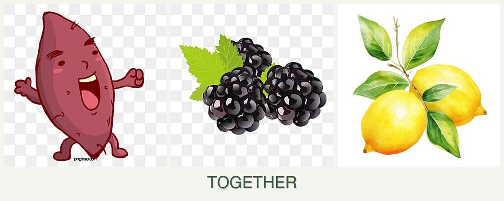 Can you plant sweet potatoes, blackberries and lemons together?
