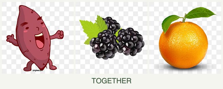 Can you plant sweet potatoes, blackberries and oranges together?