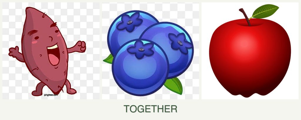 Can you plant sweet potatoes, blueberries and apples together?