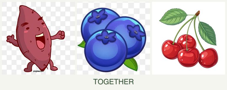 Can you plant sweet potatoes, blueberries and cherries together?
