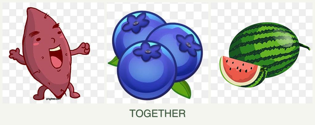 Can you plant sweet potatoes, blueberries and melons together?