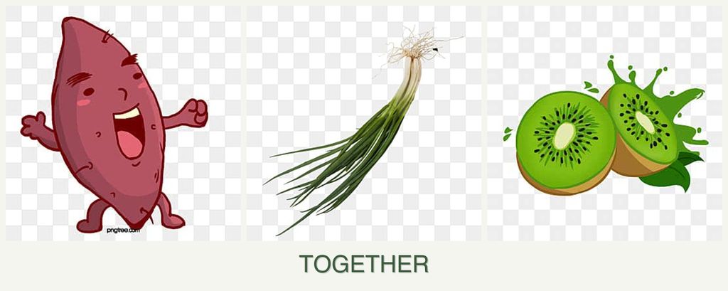 Can you plant sweet potatoes, chives and kiwi together?
