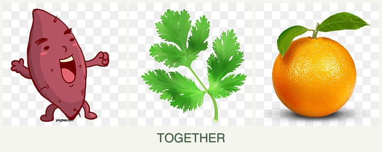 Can you plant sweet potatoes, parsley and oranges together?