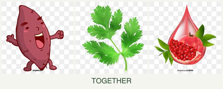 Can you plant sweet potatoes, parsley and pomegranates together?