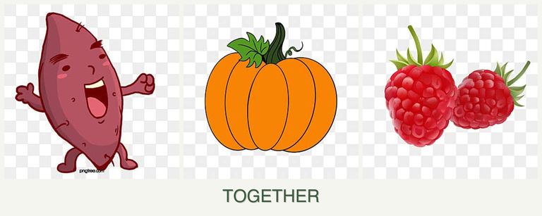Can you plant sweet potatoes, pumpkin and raspberries together?
