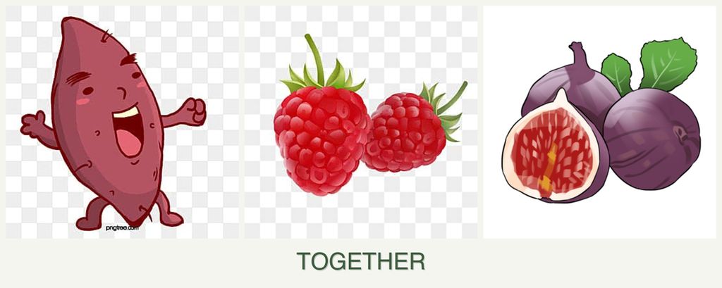 Can you plant sweet potatoes, raspberries and figs together?