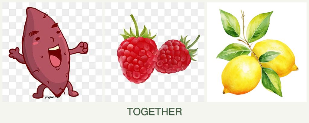 Can you plant sweet potatoes, raspberries and lemons together?
