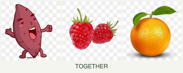 Can you plant sweet potatoes, raspberries and oranges together?