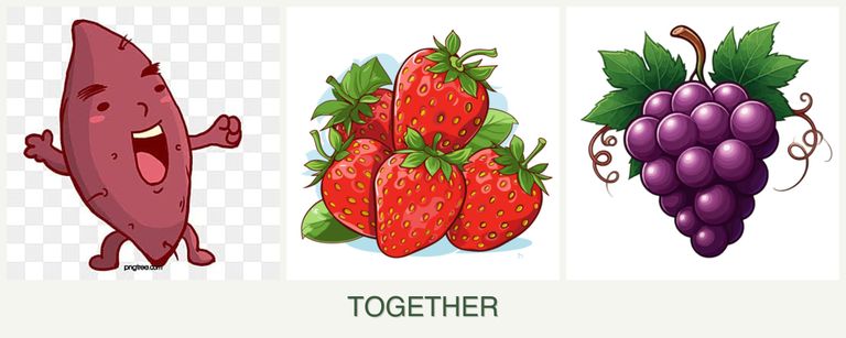 Can you plant sweet potatoes, strawberries and grapes together?