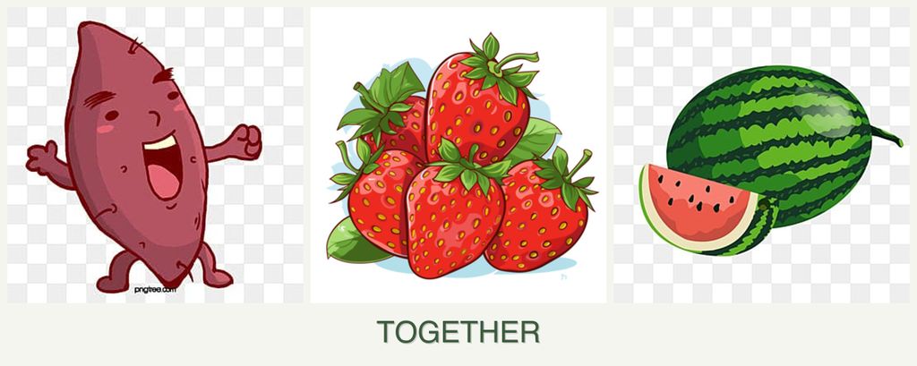 Can you plant sweet potatoes, strawberries and melons together?