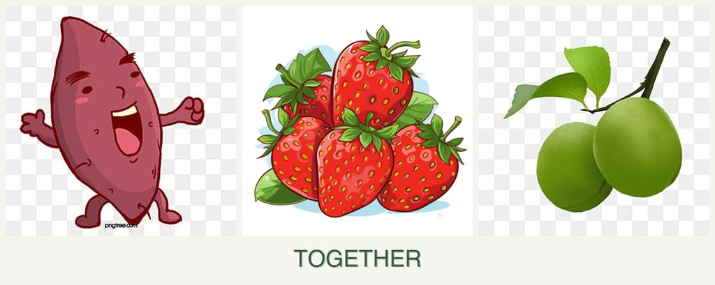 Can you plant sweet potatoes, strawberries and plums together?