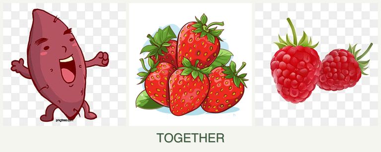 Can you plant sweet potatoes, strawberries and raspberries together?